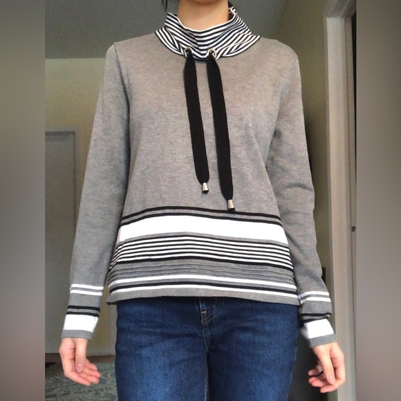 San Francisco Mockneck Striped Sweater - Picture 3 of 12